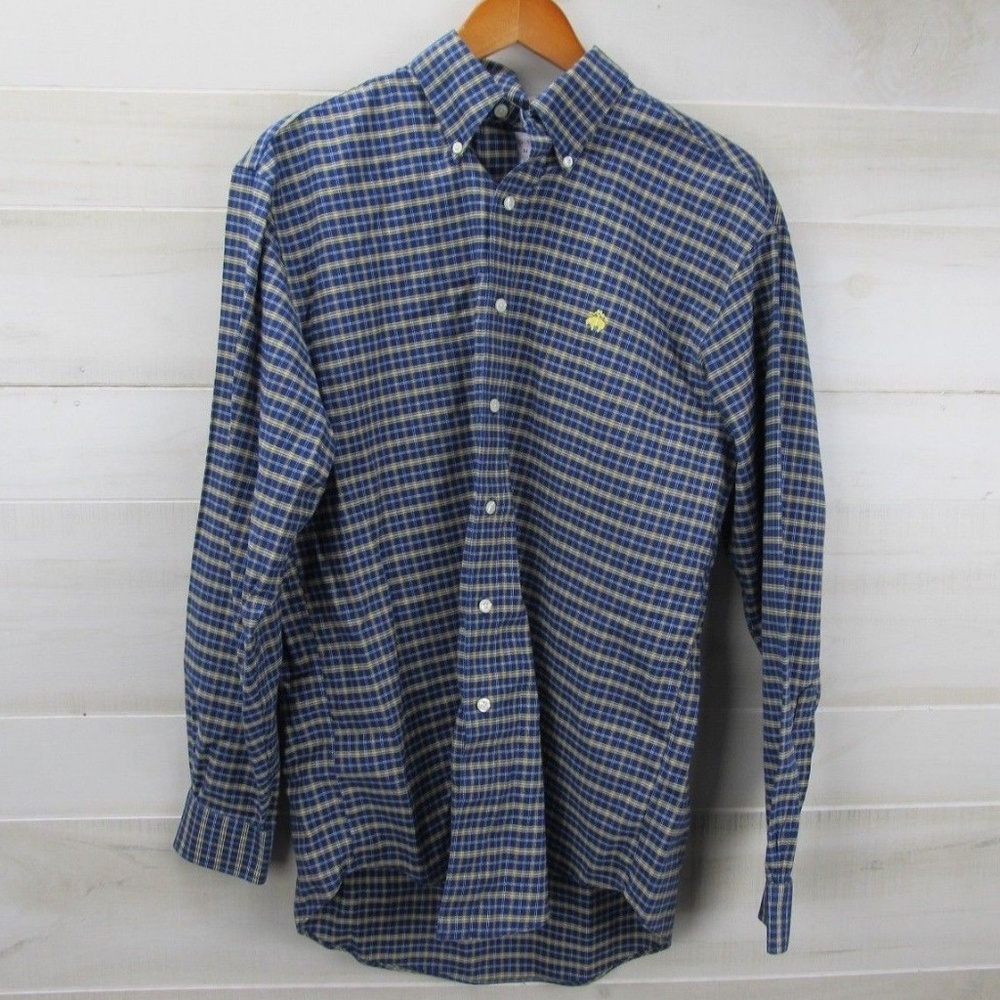 Brooks Brothers 326 Blue/Yellow Check Men's Shirt